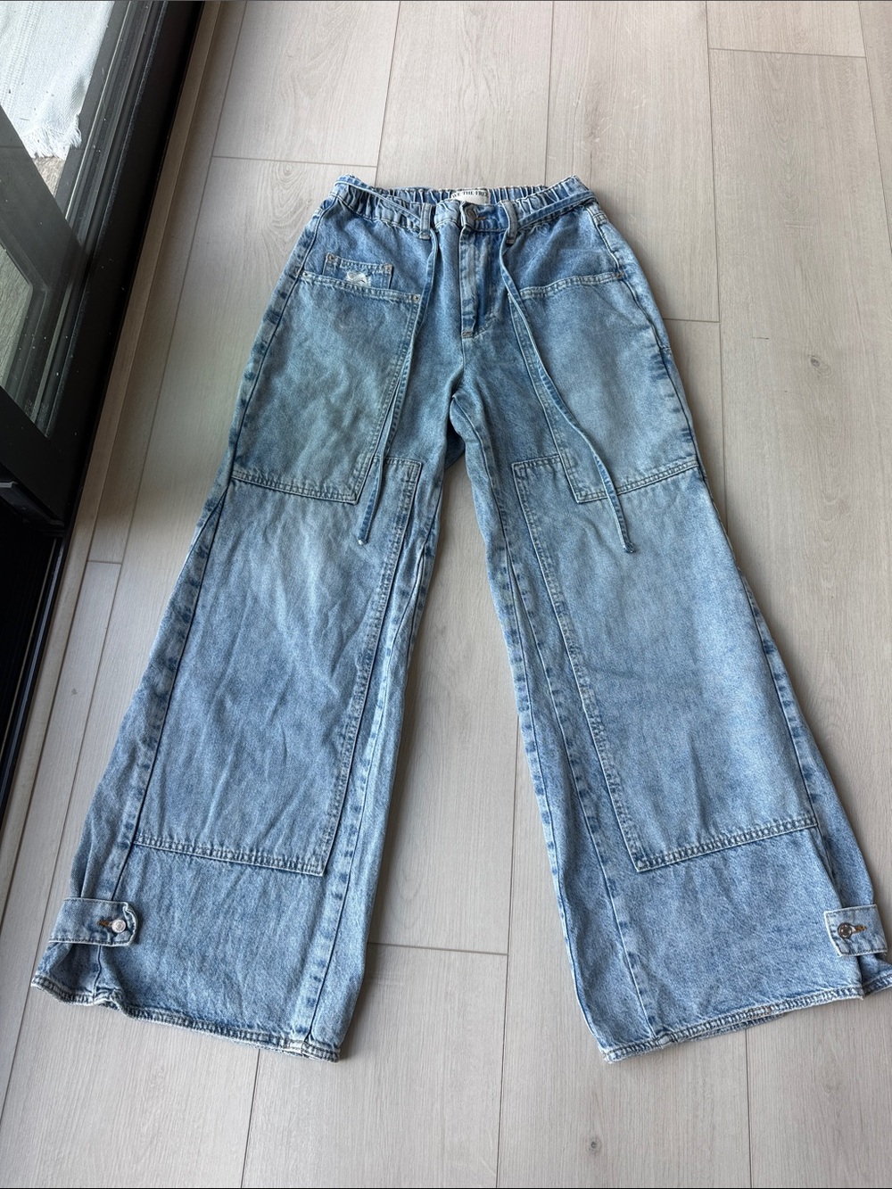 We the Free Light Blue Wide-Leg Jeans SZ S